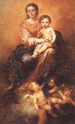 Bartolome Esteban Murillo Beaded rosary of Our Lady holding the child oil on canvas